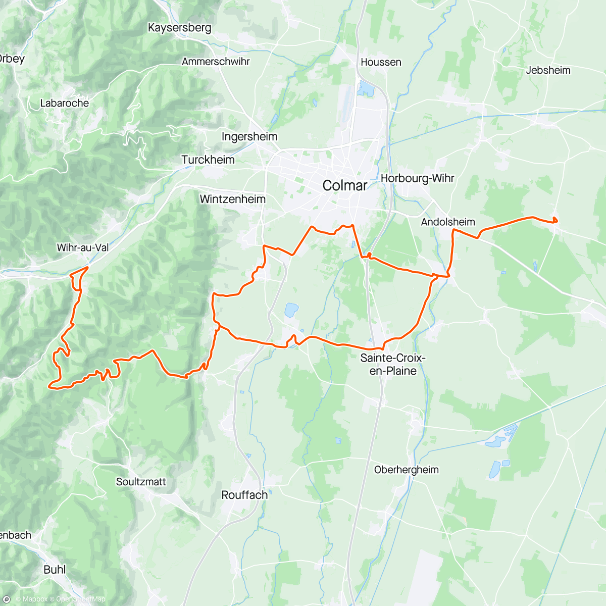 Karte der Aktivität „Route des vins d'Alsace,  col de firstplan ×2”