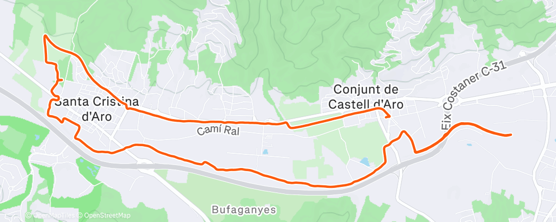 Map of the activity, Carrera de mañana