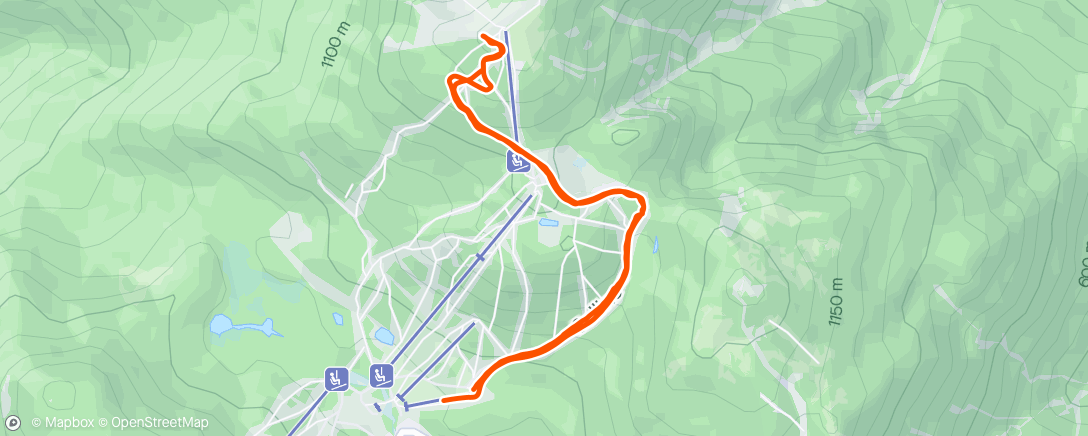 Map of the activity, Evening Backcountry Ski