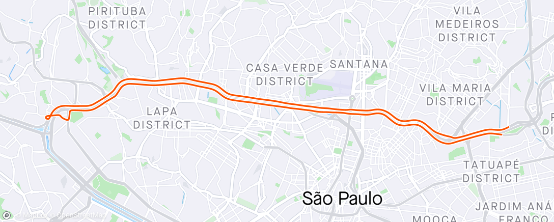 Map of the activity, Pelotão Roda Presa. A volta é triste. 😭😭😭😭