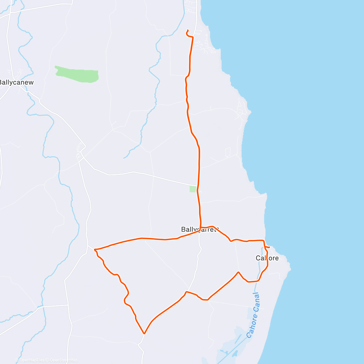 Map of the activity, Clonganny loop