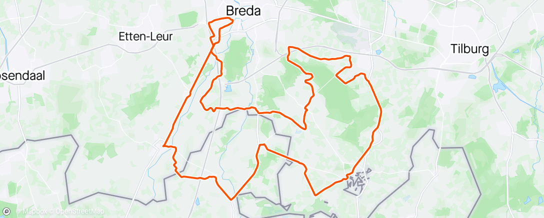 Map of the activity, Ronde Baarle en Gilze