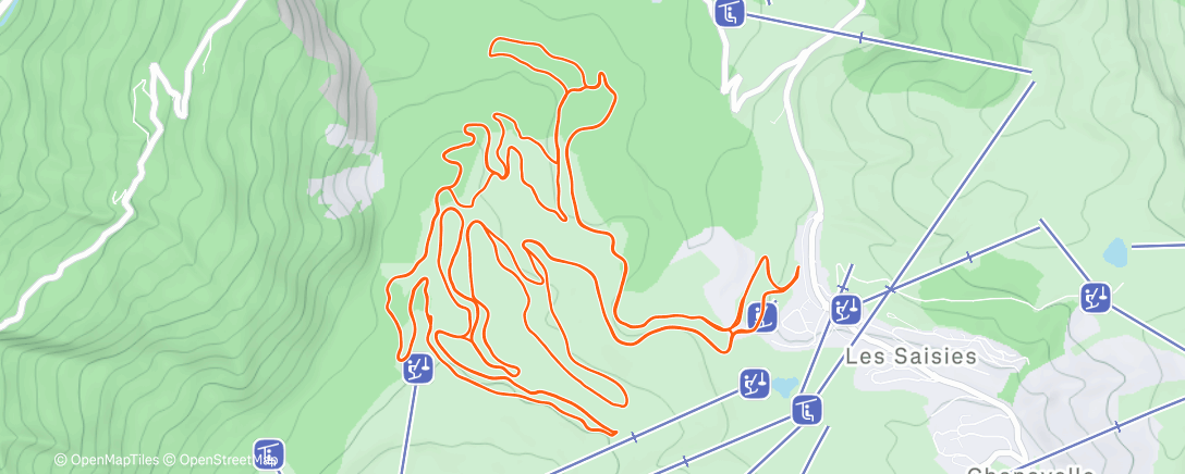 Carte de l'activité Ski nordique le midi / post muscu ! ☀️