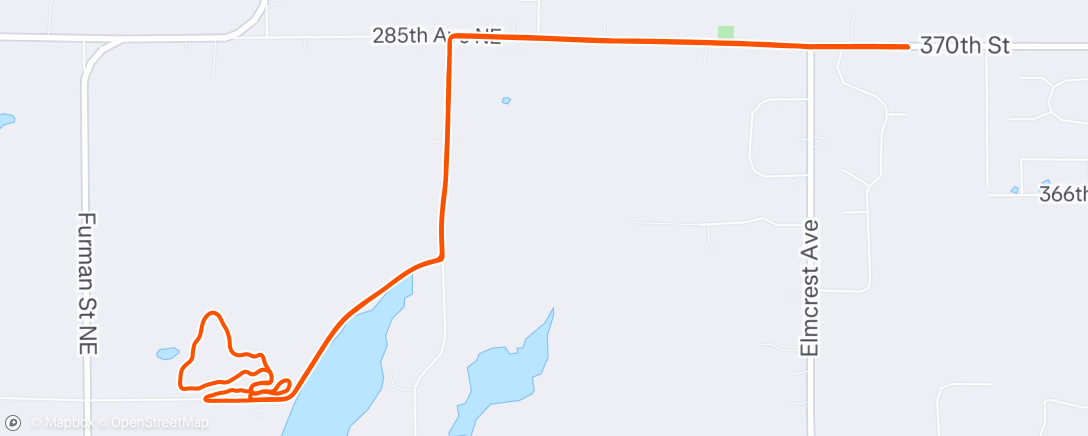 Map of the activity, Evening Gravel Ride
