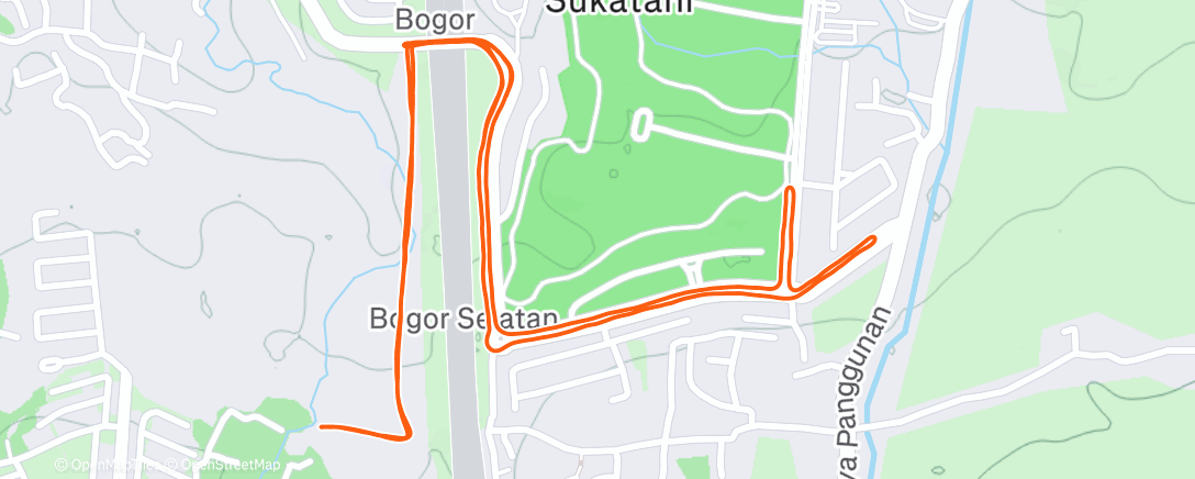 Map of the activity, Morning Run