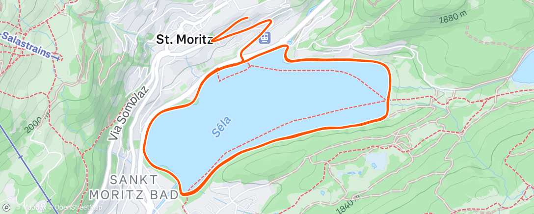 Map of the activity, Abendlauf
