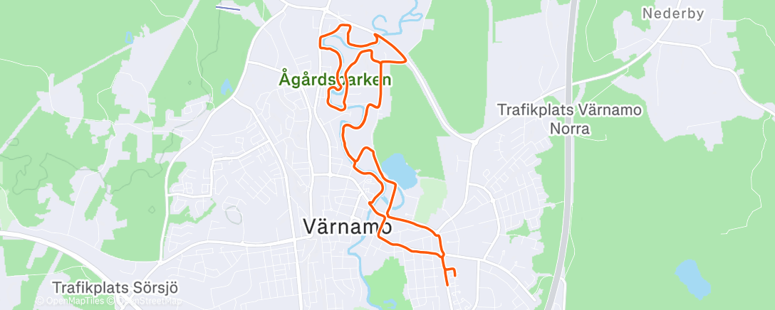 Map of the activity, Lunch Run