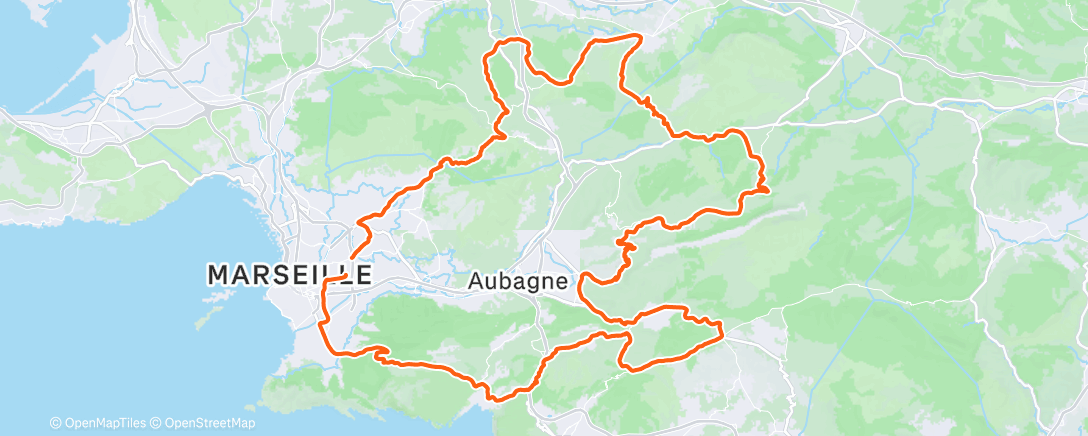 Map of the activity, Sortie vélo le matin