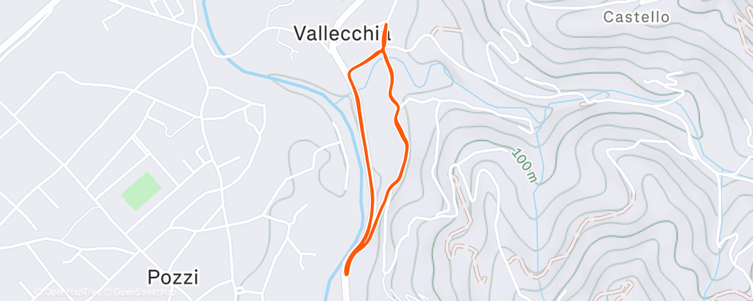 Map of the activity, Morning Run