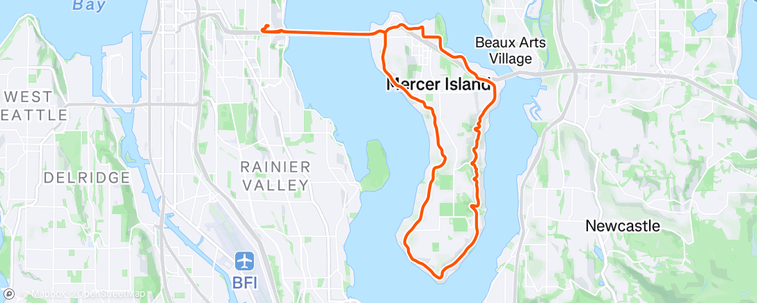 Map of the activity, Mercer power lap