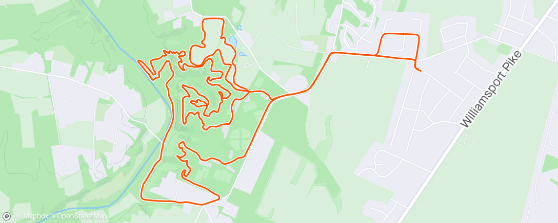 Mapa da atividade, Afternoon Mountain Bike Ride