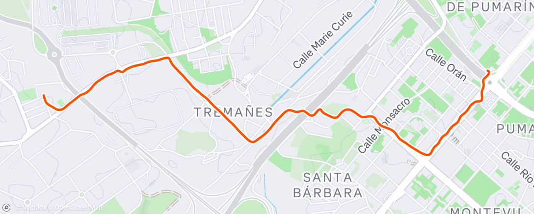 Map of the activity, Caminata de mañana