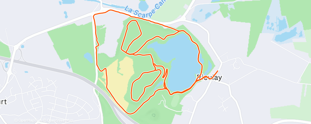 Map of the activity, Lunch Run