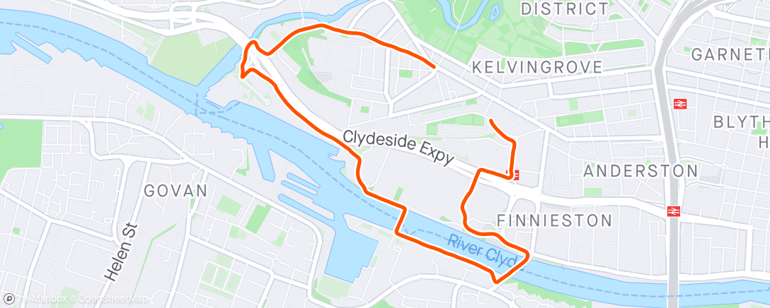 Mapa de la actividad (Clydeside Run)