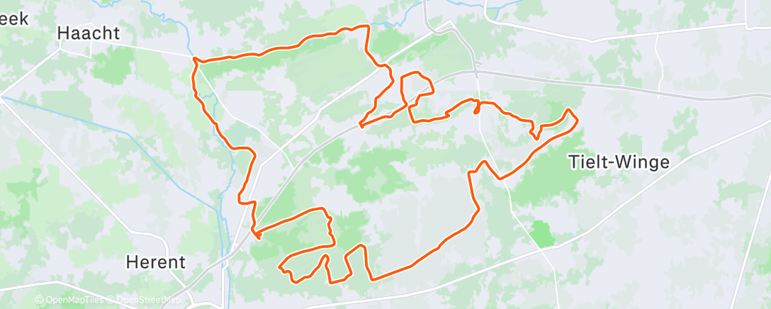 Map of the activity, Afternoon Ride