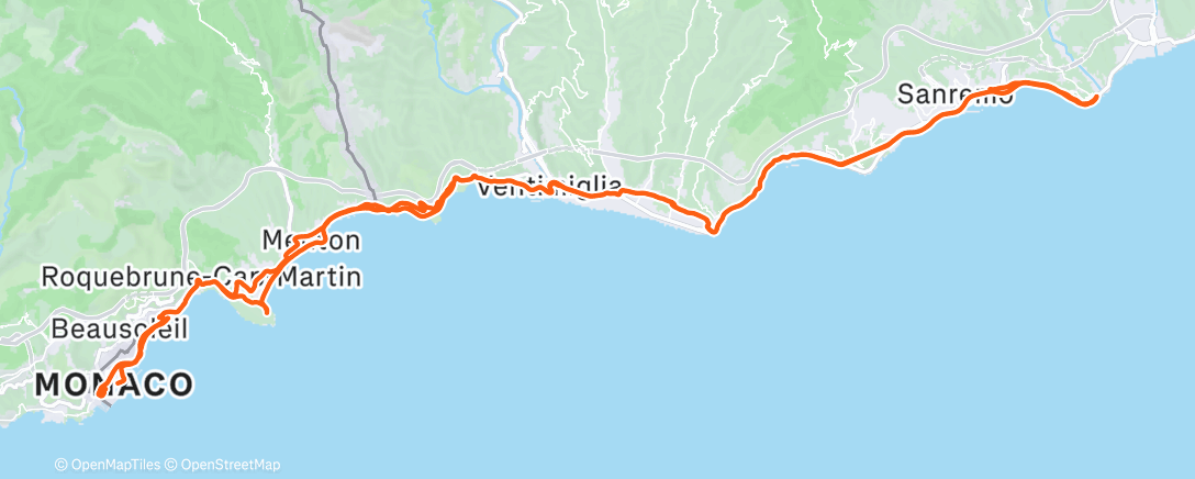 Map of the activity, Fietsen