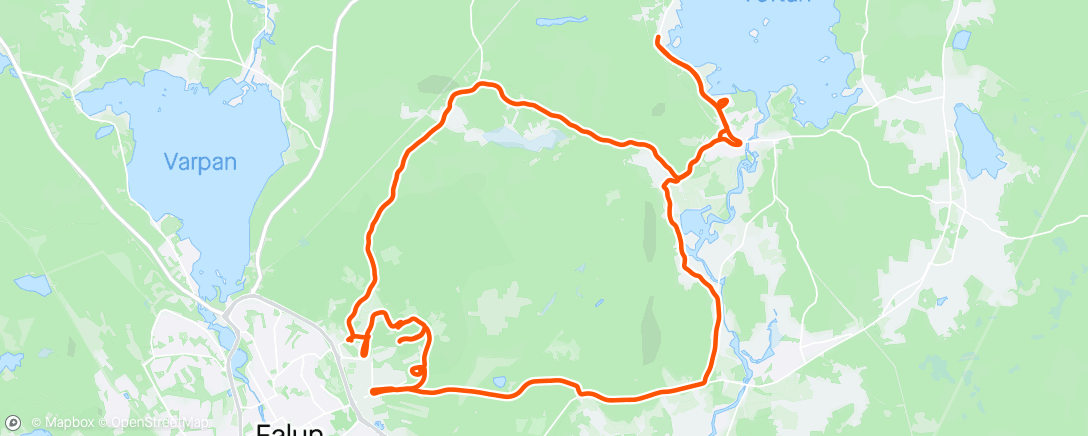 Map of the activity, Afternoon Roller Ski