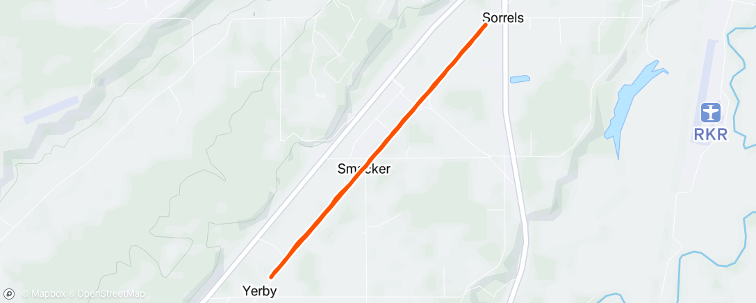Map of the activity, Afternoon Run