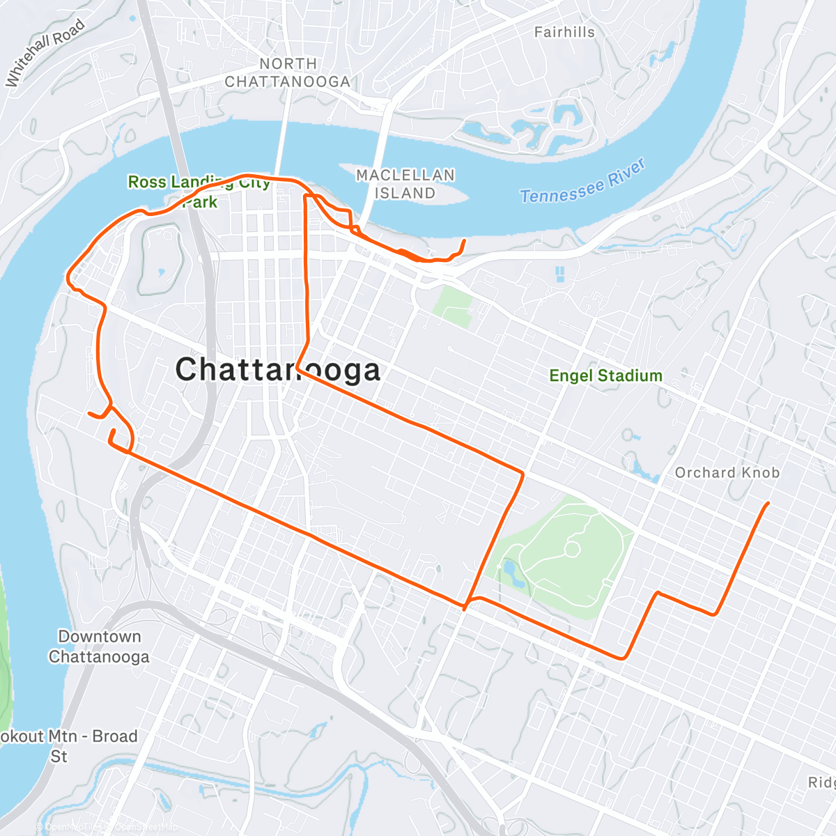 Map of the activity, Afternoon Ride