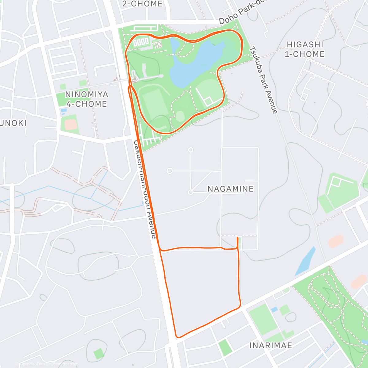 Map of the activity, Lunch Run