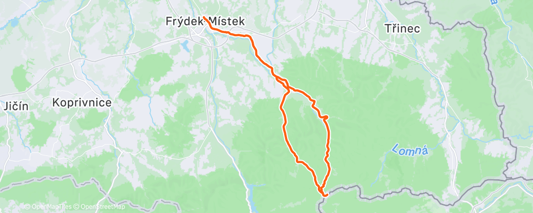 Map of the activity, Bílý kříž/Visalaje