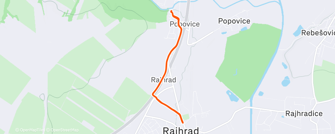 Map of the activity, Afternoon Walk