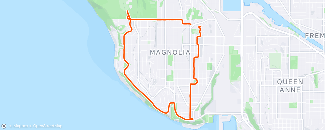 Map of the activity, Evening Run