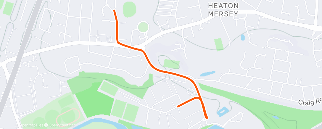 Map of the activity, Afternoon Run