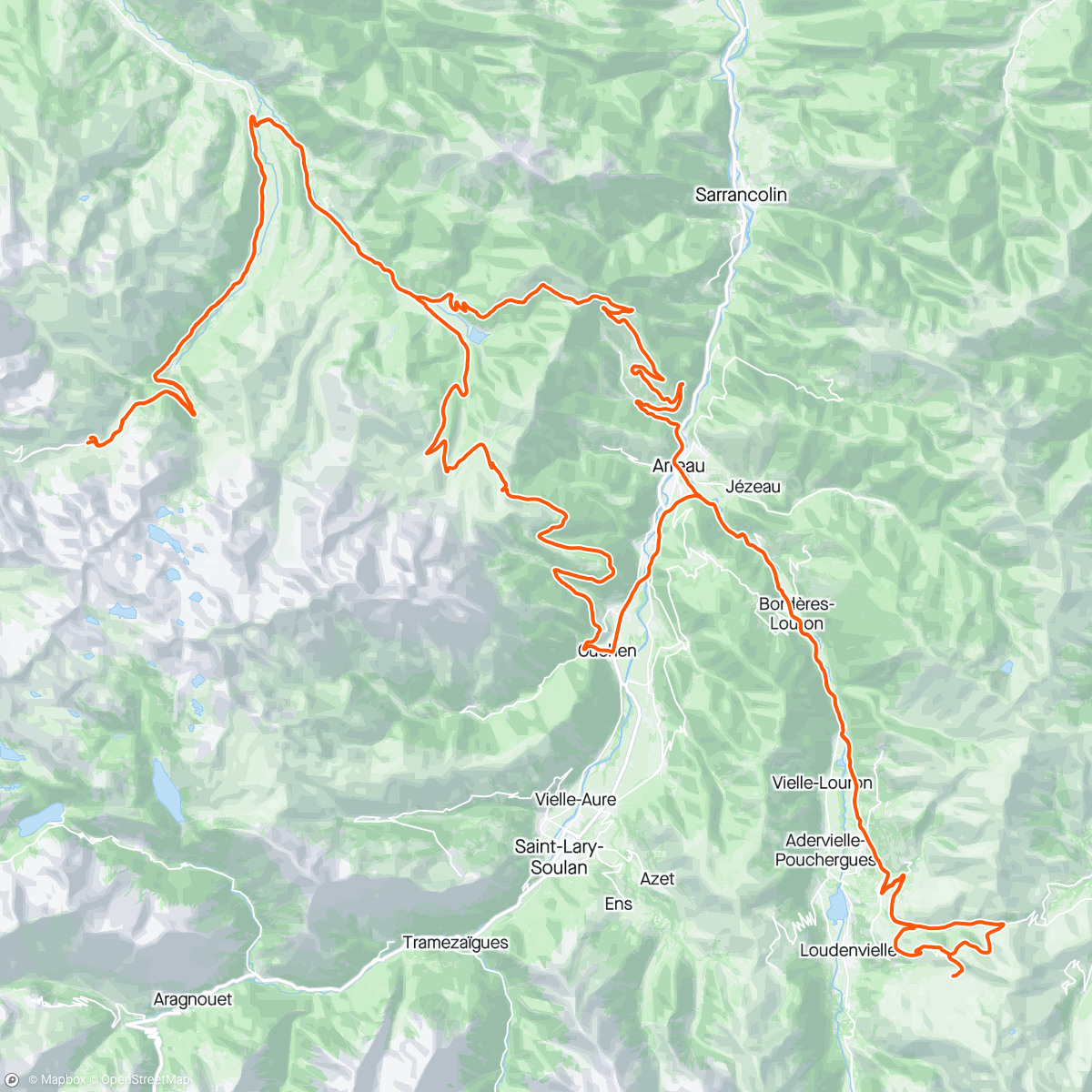 Map of the activity, Route barrÉ