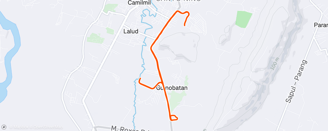 Map of the activity, Morning Run