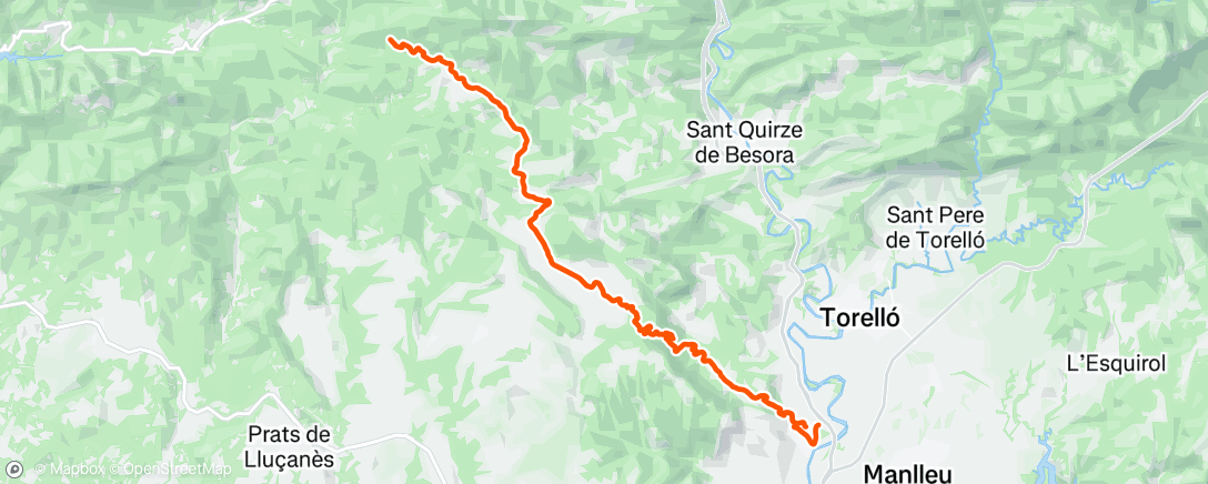 Map of the activity, Bicicleta a la hora del almuerzo
