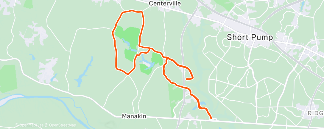 Map of the activity, Afternoon Ride