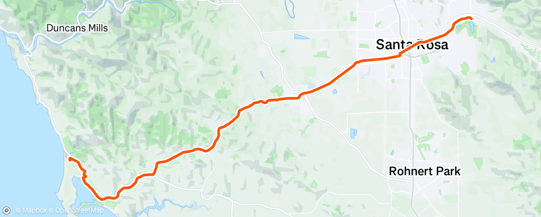 Map of the activity, Surfing the tail wind home