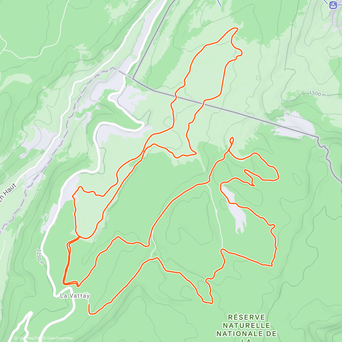 Map of the activity, Skating matinal à La Vattay