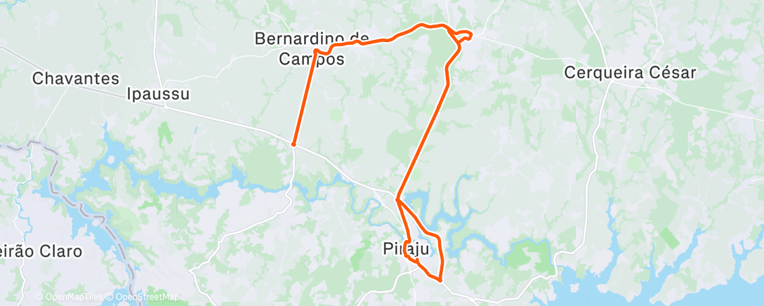 Map of the activity, Pedal de Natal 🎄 🎅