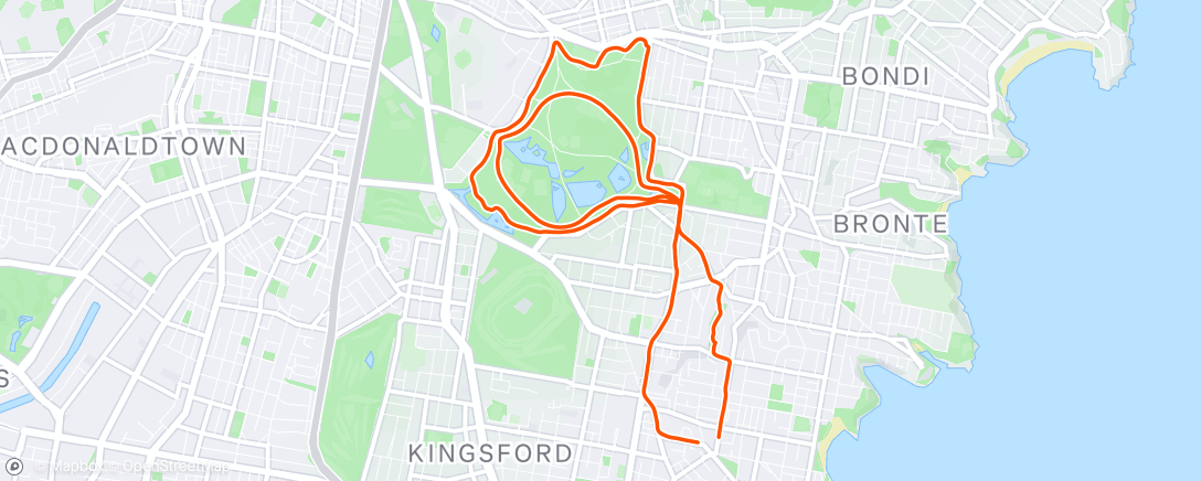 Map of the activity, Morning Run