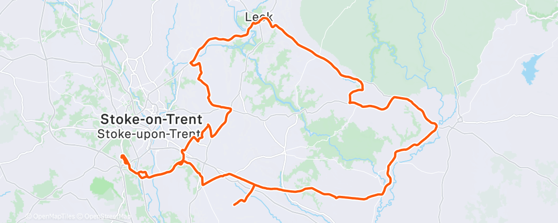 Map of the activity, Cauldon Lowe