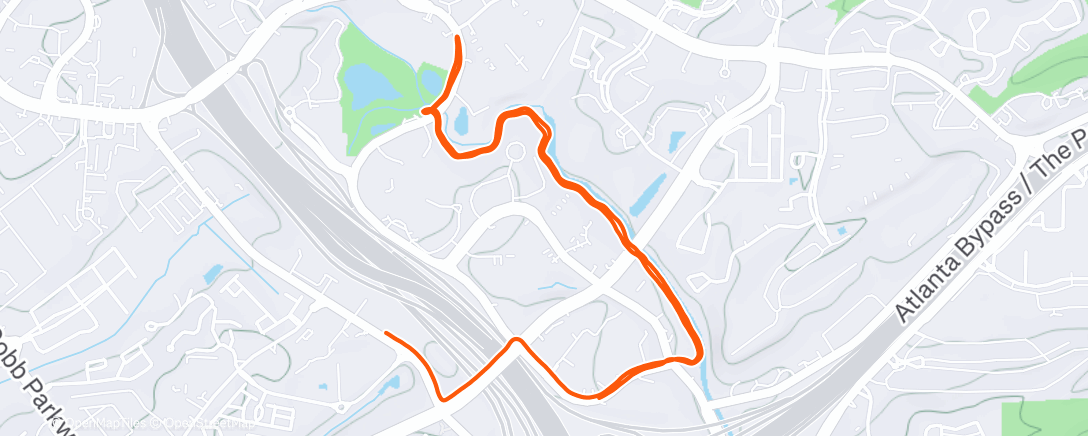 Map of the activity, Afternoon Run
