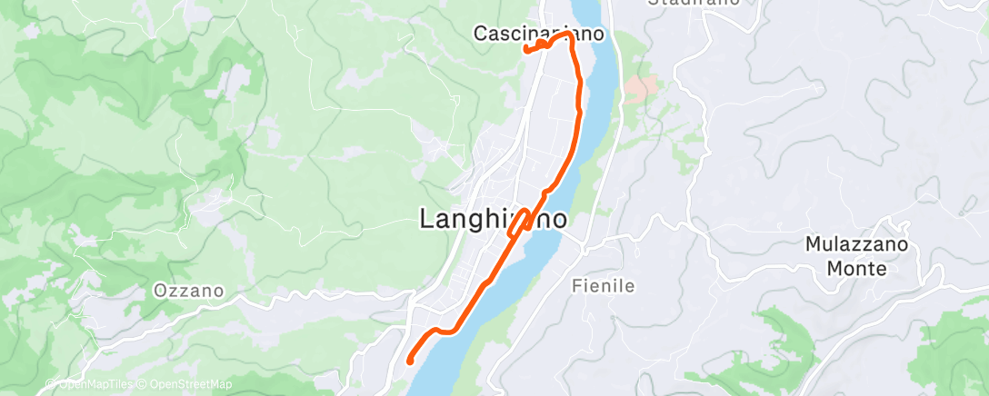 Map of the activity, Lunch Run