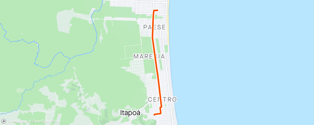 アクティビティ「Pedalada de mountain bike na hora do almoço」の地図