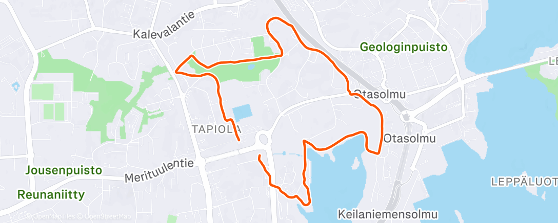 Карта физической активности (Afternoon Run)