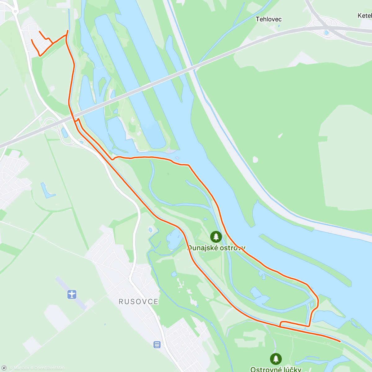 Map of the activity, Course à pied le matin