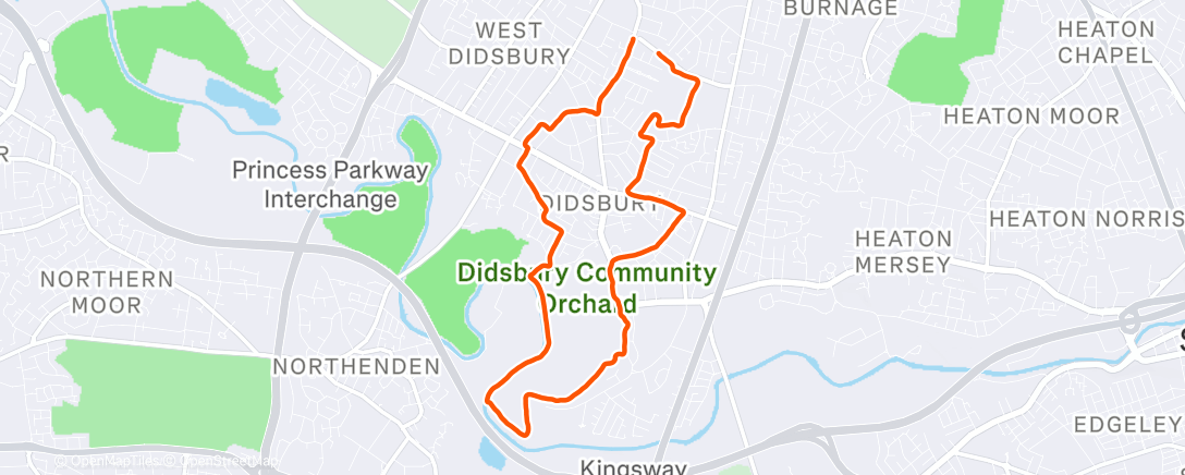 Map of the activity, Lunch Run