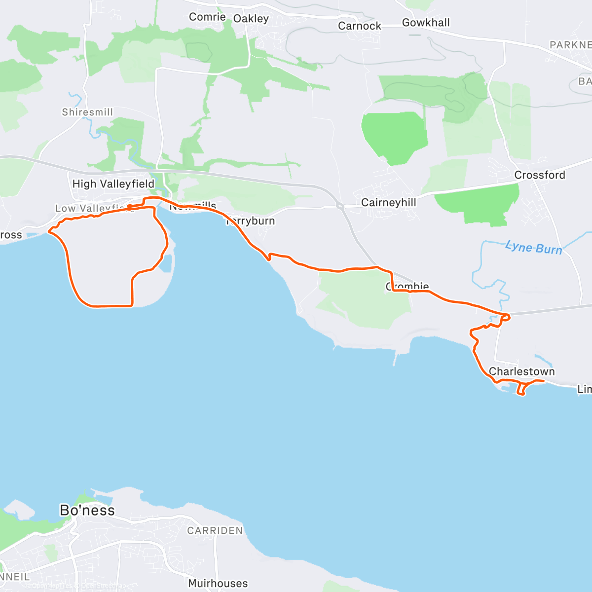 Map of the activity, Night Trail Run