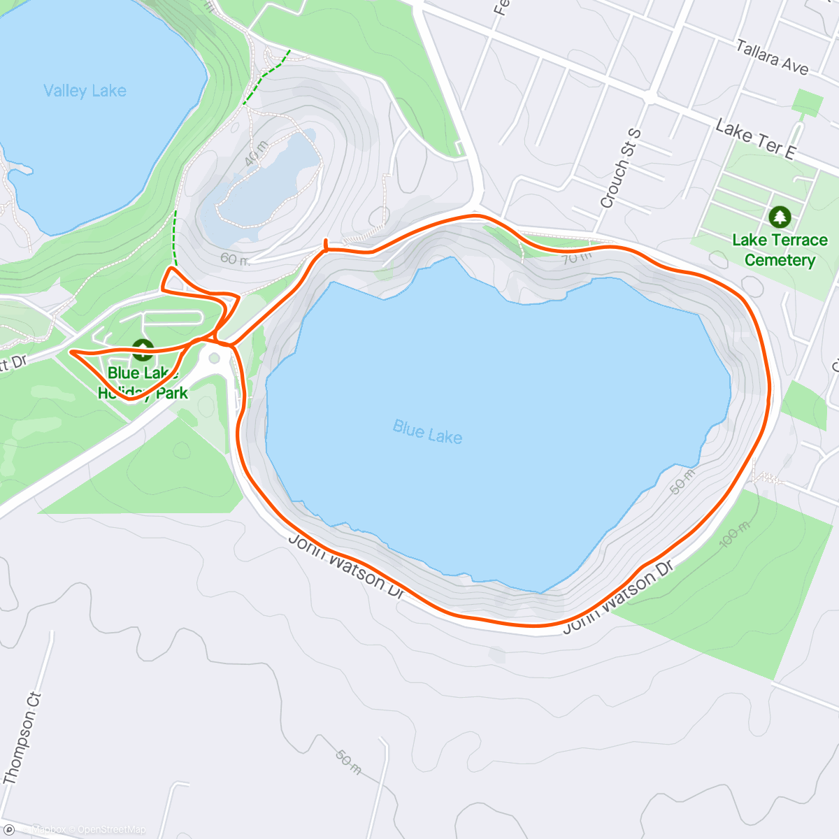 Map of the activity, Blue Lake Volcanic Crater