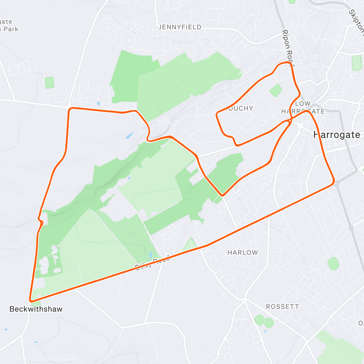 Map of the activity, Zwift - Group Ride: Standard - Stage 3 - Tour de Zwift on Yorkshire Double Loop in Yorkshire