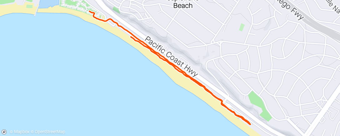 Map of the activity, Stroll along the coast