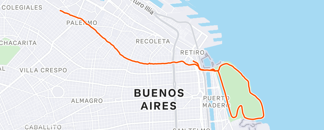 Map of the activity, Утренний забег