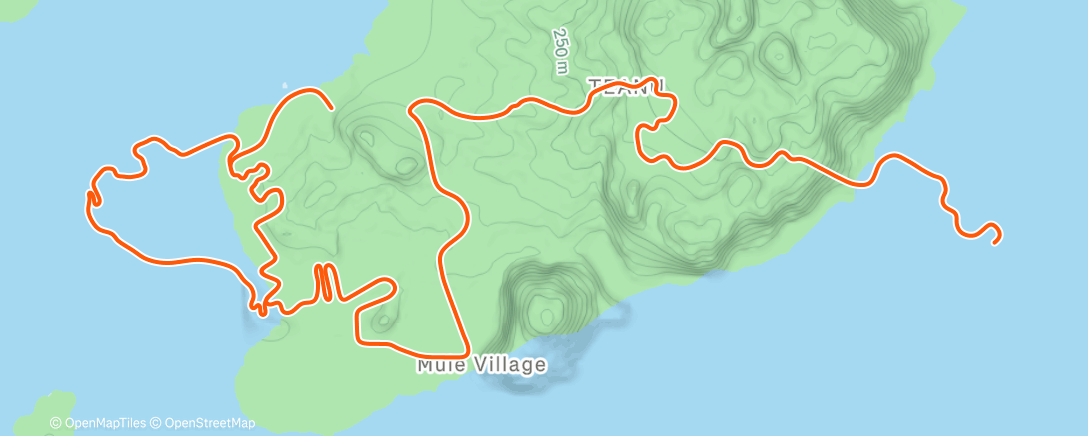 Map of the activity, Zwift - Triple Flat Loops in Watopia