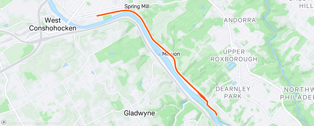 Map of the activity, Morning Run